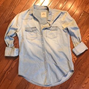 Hollister jean button down